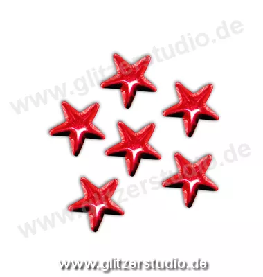 100 Hotfix Alu Sterne rot zum aufbügeln - ALUS-RO-71