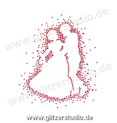 Love aus Strass 'Tanzendes Paar rot' aus Strass 5601
