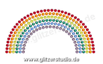 Motive aus Hotfixstrass 'Regenbogen-ss10' aus Strass zum aufbügeln 2648