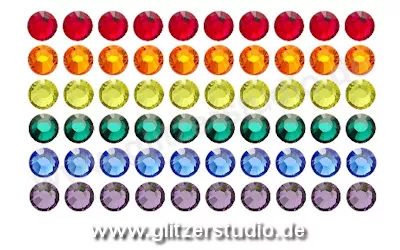 Motive aus Hotfixstrass 'Regenbogen-gerade-ss10' aus Strass zum aufbügeln 2636
