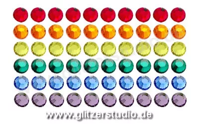 Motive aus Hotfixstrass 'Regenbogen-gerade-ss6' aus Strass zum aufbügeln 2635