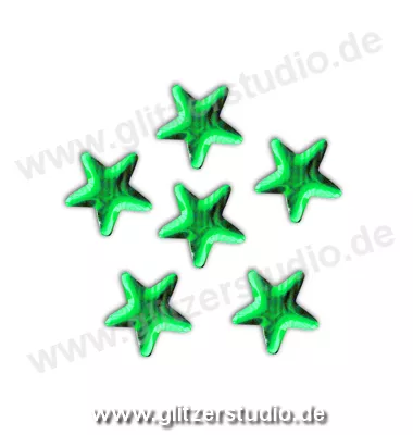 100 Hotfix Alu Sterne grün zum aufbügeln - ALUS-GR-73