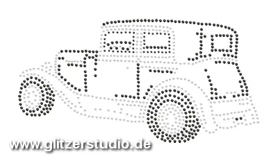 Bügelmotive 'Auto1' mit Strasssteine 1309
