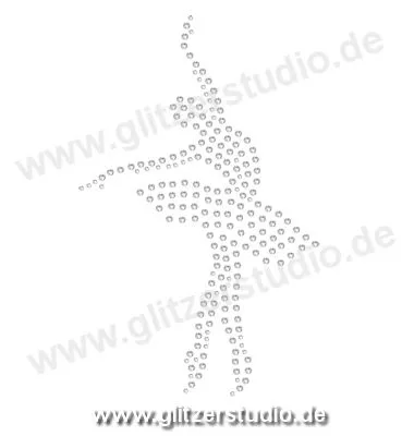 Motive aus Hotfixstrass 'Ballett3' aus Strass zum aufbügeln 2656