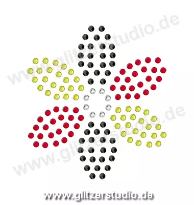 Strass Schwarz Rot Gold 'Design - DE' aus Glitzersteine 2401