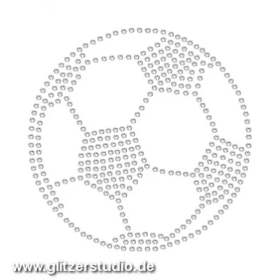 Hotfix Motive 'Fussball' zum aufbügeln mit Strasssteine 1506