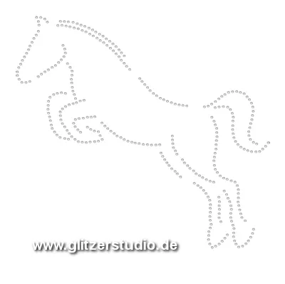 Bügelbilder 'Pferd springt' mit Strasssteine 1227-k