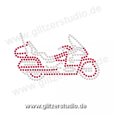 Glitzernde Motive 'Motorrad1' aus funkelnden Strass 2211