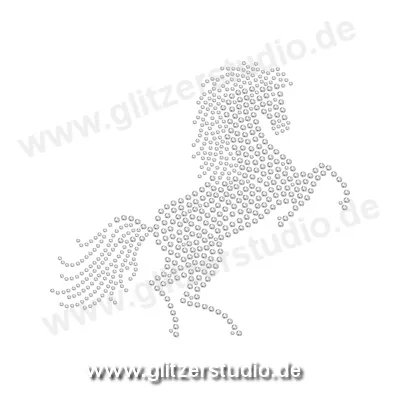 Glitzernde Motive 'Pferd10' aus funkelnden Strass 2206
