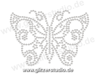 Hotfix Bügelbild Strassmotiv Strass Bild wunderschöner Schmetterling 121022 