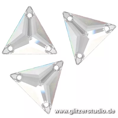 9 Aufnähsteine Dreieck ANS-3069 crystal