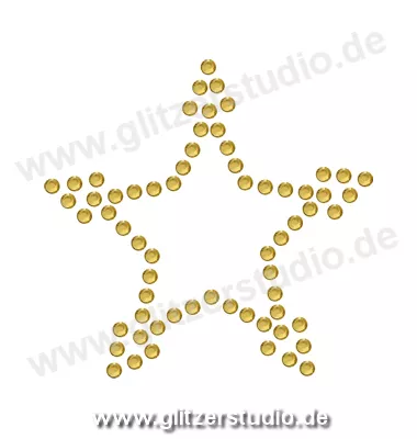 Stern Bügelbild 'Stern13-1 gold' auf Transferfolie 2117