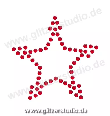 Stern Bügelbild 'Stern13-2 rot' auf Transferfolie 2118