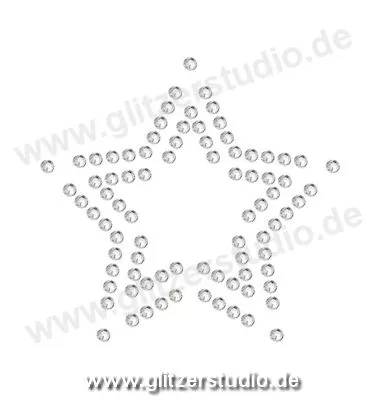 Hotfixbilder 'Stern18' aus Strasssteine aufbügeln 2546