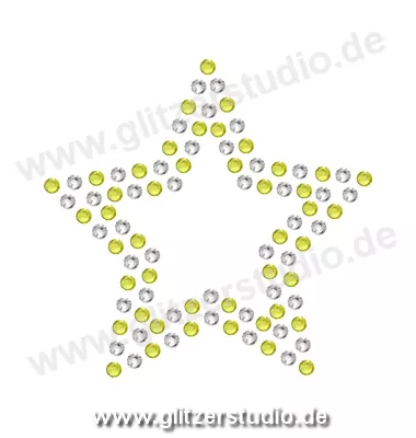 Sterne aus Strass 'Stern7-17 gelb' zum aufbügeln 2056