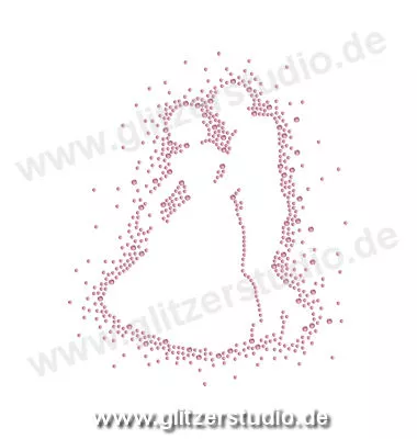 Love aus Strass 'Tanzendes Paar rosa' aus Strass 5604