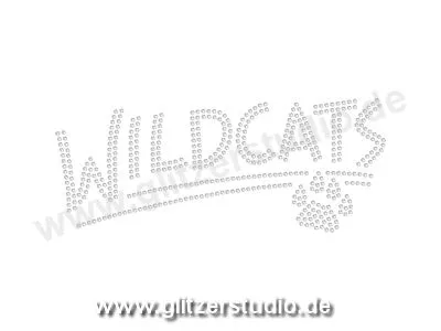 Motive zum aufbügeln 'Wildcats' aus glitzernden Strass 1952