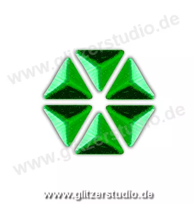 100 Hotfix Alu Dreiecke grün zum aufbügeln - ALUD-GR-82