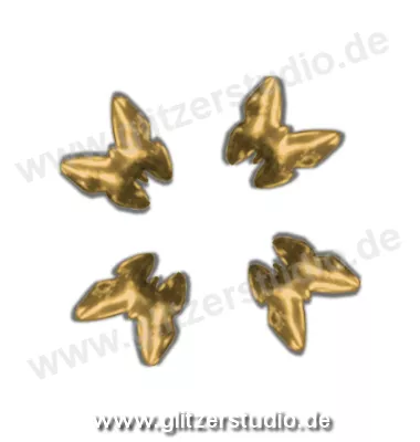 50 Hotfix Alu Schmetterlinge gold zum aufbügeln - ALUSC-GO-101