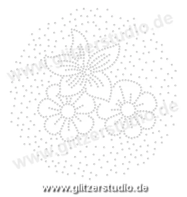Strass Glitzermotive 'Blumen7' zum aufbügeln für Ihre Ideen 5705