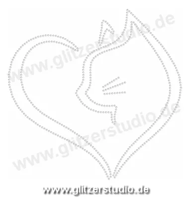 Strass Glitzermotive 'Katze20' zum aufbügeln für Ihre Ideen 5719