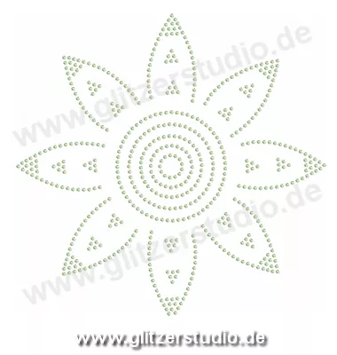 Strass Applikation 'Mandala' Motiv zum Aufbügeln 5836