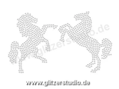 Motive aus Hotfixstrass 'Pferde-Paar' aus Strass zum aufbügeln 2629