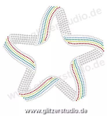 Motive aus Hotfixstrass 'Regenbogen-Design' aus Strass zum aufbügeln 2627