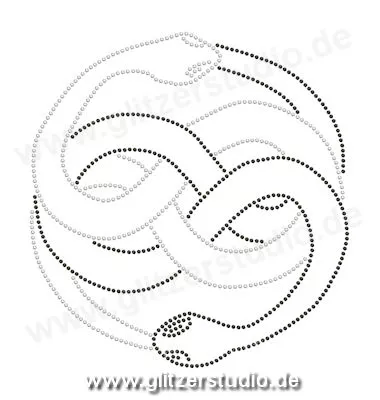 Bilder zum aufbügeln 'Schlangen-Design' aus Strass 1152