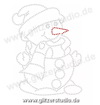 Strass Glitzermotive 'Schneemann8' zum aufbügeln für Ihre Ideen 5736