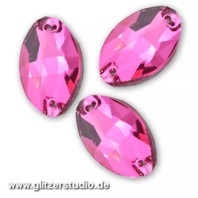 6 Aufnähsteine Oval ANS-3063-3 rosa