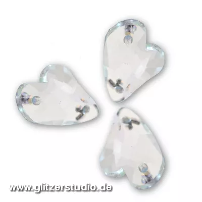 9 Steine zum aufnähen Herz ANS-7050 crystal