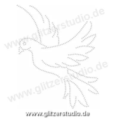 Strass Glitzermotive 'Taube5' zum aufbügeln für Ihre Ideen 5741
