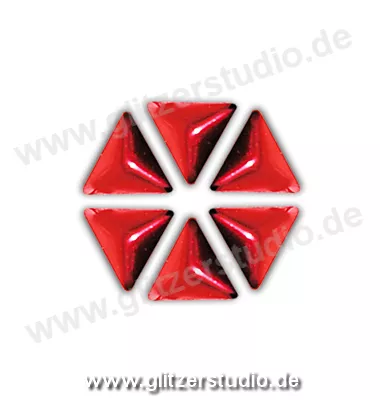 100 Hotfix Alu Dreiecke rot zum aufbügeln - ALUD-RO-81