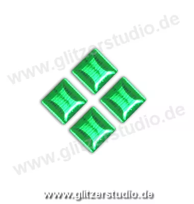 100 Hotfix Alu Quadrate grün zum aufbügeln - ALUQ-GR-92