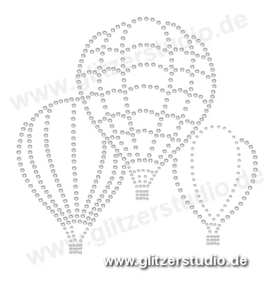 Hotfix Motive zum aufbügeln 'Balone' aus Strasssteine 1532