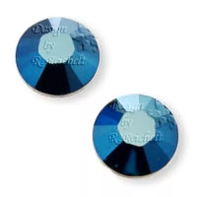 100 Marken Klebesteine zum aufbügeln ss6-85 crystal metallic blue