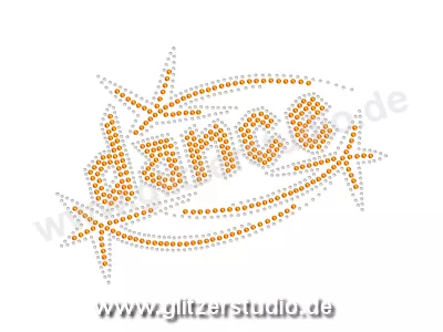 Bügelbilder 'Dance7' mit Strasssteine 1207
