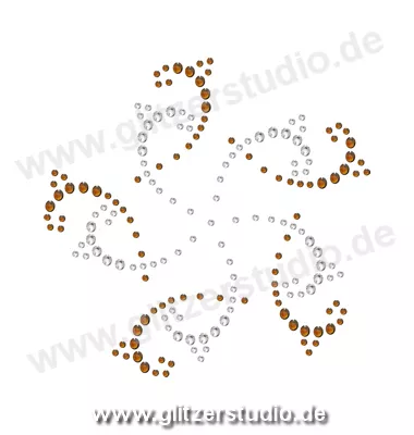 Design aus Strass 'Design73 braun' aufbügeln 5451