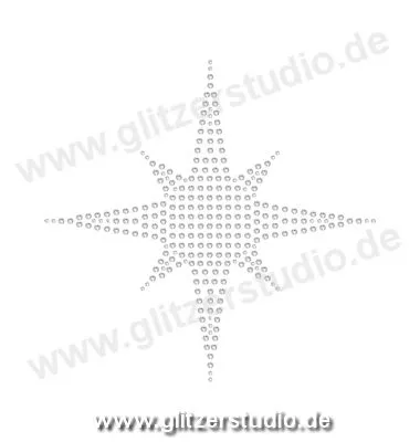 Hotfixbilder 'Stern17' aus Strasssteine aufbügeln 2545