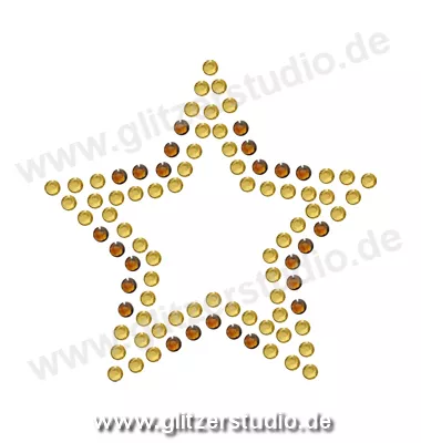 Stern Bügelbild 'Stern7-64 gold braun' auf Transferfolie 2113