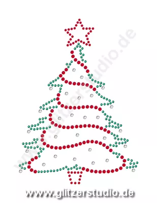 Strassmotive 'Weihnachtsbaum' zum aufbügeln 1002